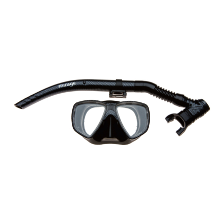 Mirage Set79 Carbon Adult Mask & Snorkel Set - Black