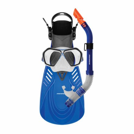 Mirage FSet18 Fiji Adult Mask, Snorkel & Fin Set - Blue