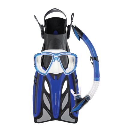 Mirage FSet43 Crystal Adult Mask, Snorkel & Fin Set - Blue