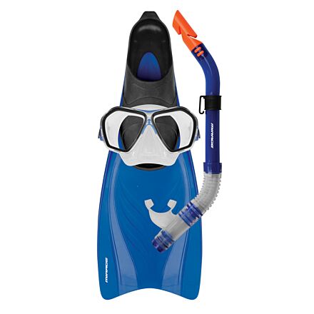 Mirage FSet19 Bali Adult Mask, Snorkel & Fin Set - Blue