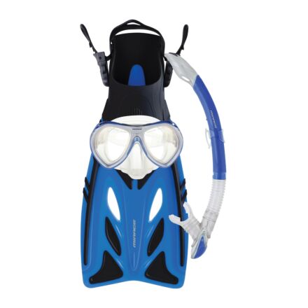 Mirage FSet44 Crystal Junior Mask, Snorkel & Fin Set - Blue